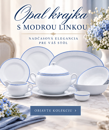 Opal krajka s modrou linkou obedová súprava